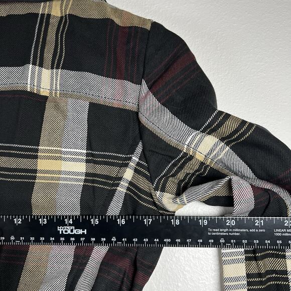 Tommy Hilfiger Flannel Plaid Belted Button-Down Cozy Plaid Jacket Trench Coat XS - Picture 13 of 13